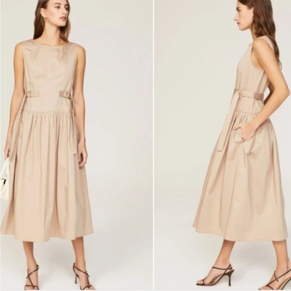 SHOSHANNA Clark Dress in Khaki Size 8 - Picture 16 of 16